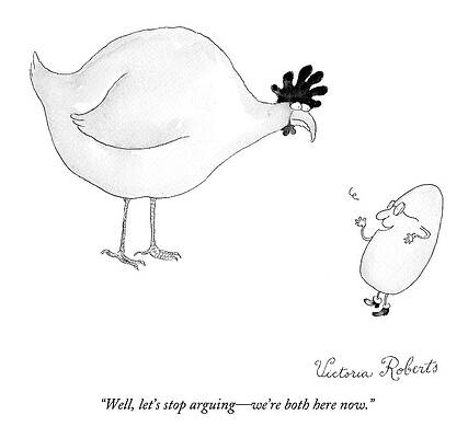 The Chicken and Egg Dilemma Wall Art