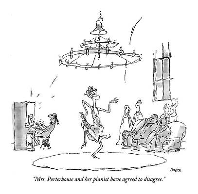 Couple Drawing - Mrs. Porterhouse And Her Pianist Have Agreed by George Booth