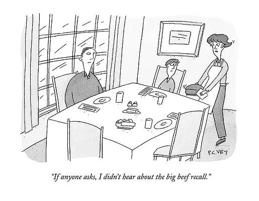 Meat Drawing - If Anyone Asks by Peter C. Vey