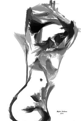 Abstract Wall Art featuring the digital art Abstract Series II #17 by Rafael Salazar