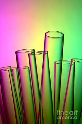 Wall Art featuring the photograph Laboratory Test Tubes In Science Research Lab #16 by Science Research Lab