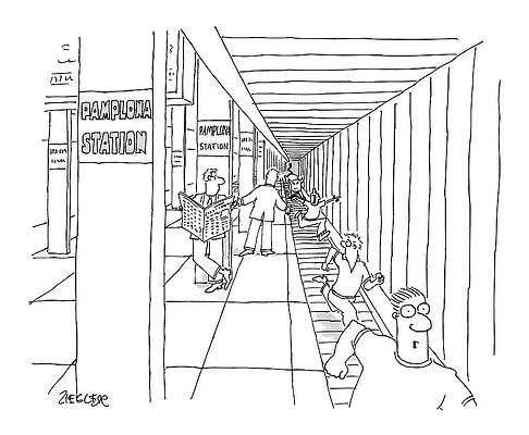 Tracks Wall Art featuring the drawing New Yorker April 24th, 2006 by Jack Ziegler