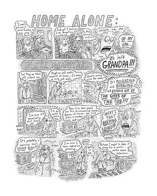 Paris Drawing - New Yorker December 17th, 2001 by Roz Chast