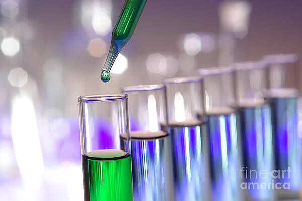 Laboratory Test Tubes in Science Research Lab by Science Research Lab