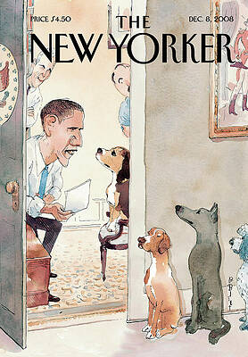 Obama Talking to Dogs Wall Art