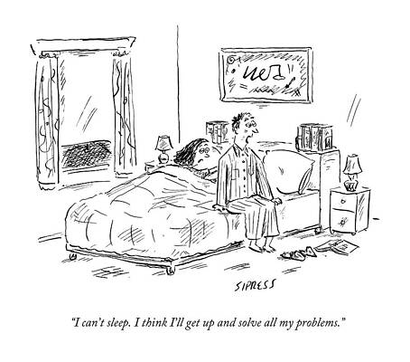 Sleepless Night Humor Drawing