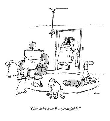 Close-Order Drill with Dogs Wall Art