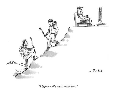 Climbers and the Couch Spectator Drawing