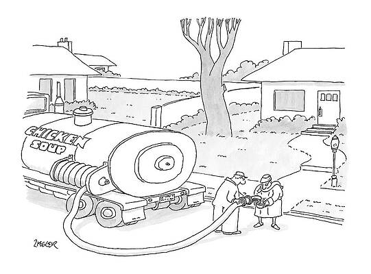 Chicken Wall Art featuring the drawing New Yorker March 17th, 2008 by Jack Ziegler