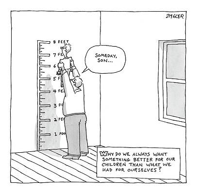 Childhood Drawing - New Yorker December 25th, 2006 by Jack Ziegler