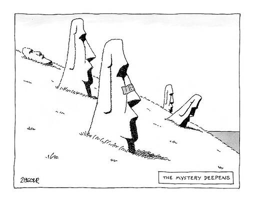 Nose Drawing - The Mystery Deepens by Jack Ziegler