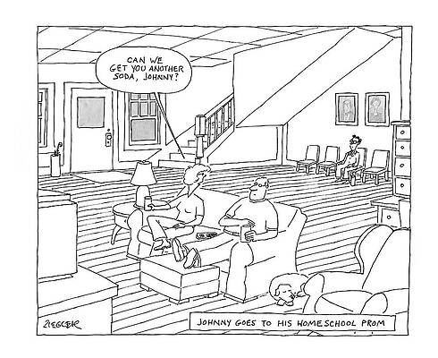 Alone Drawing - New Yorker May 26th, 2008 #1 by Jack Ziegler