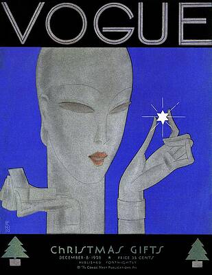 Vogue 1928 Christmas Cover Wall Art