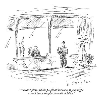 Small Wall Art featuring the drawing You Can't Please All The People All The Time by Barbara Smaller