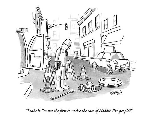 Construction Drawing - I Take It I'm Not The First To Notice The Race by Robert Leighton