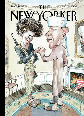 Controversial New Yorker Cover Featuring Obama Wall Art