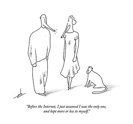 Nose Drawing - Before The Internet by Erik Hilgerdt