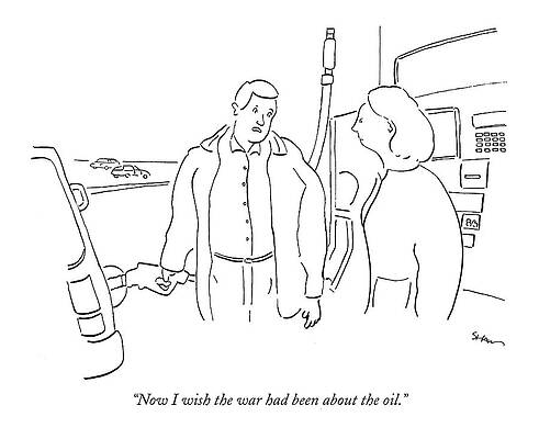 Gas Station Cartoon Commentary Drawing