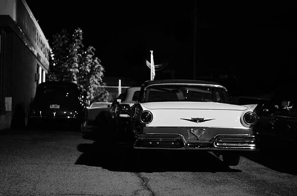 Moody Wall Art featuring the photograph 1957 Ford Noir by Laura Fasulo
