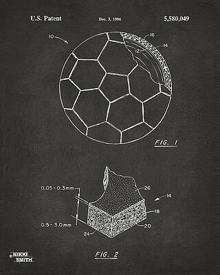 Soccer Ball Patent Diagram Digital Art