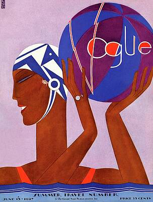 Elegant Woman with Vogue Ball Wall Art