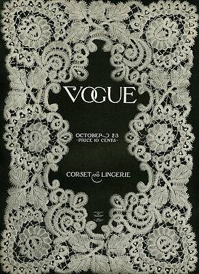 Lace Wall Art featuring the photograph A Vintage Vogue Magazine Cover #4 by Artist Unknown