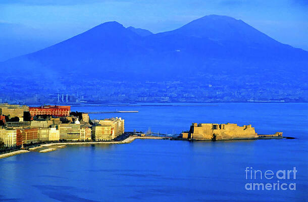 Wall Art featuring the digital art Bay Of Naples #2 by Sami Sarkis Photography