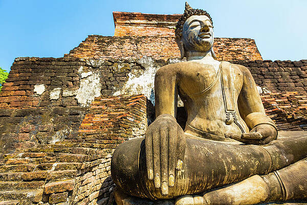 Wall Art featuring the photograph Buddha Statue In Sukhothai, Thailand #2 by Deimagine