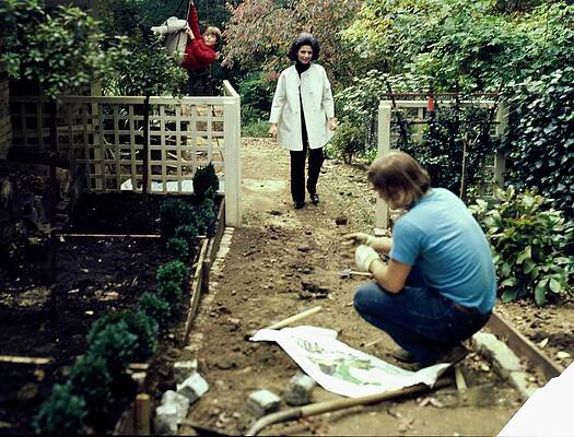 Landscape Architecture Wall Art featuring the photograph Deeda And William Blair At Home #2 by Horst P. Horst