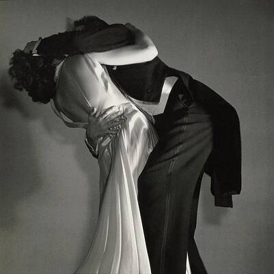 Elegant Couple in Embrace Photograph