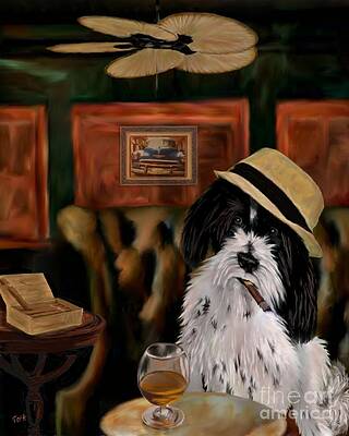 Cocktail Wall Art featuring the digital art Havanese by Laura Toth