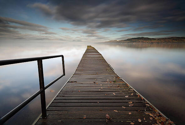 Minimalist Wall Art featuring the photograph Loch Lomond Jetty #2 by Grant Glendinning