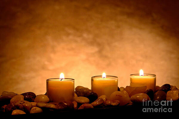 Trio of Soothing Candles Wall Art