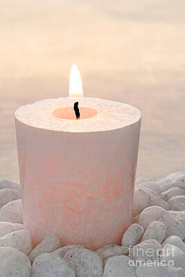 Wall Art featuring the photograph Memorial Candle #2 by Olivier Le Queinec