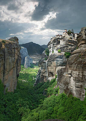 Monastery atop Meteora Cliffs Wall Art