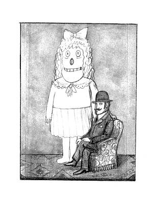 Simple Drawing - New Yorker December 25th, 1978 #2 by Saul Steinberg