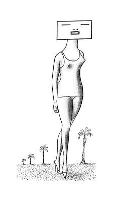 Professional Drawing - New Yorker May 5th, 1962 #2 by Saul Steinberg