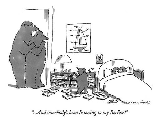 Fairy Tale Drawing - ...and Somebody's Been Listening To My Berlioz! by Michael Crawford