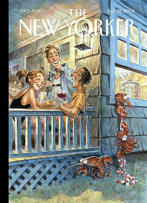 Lobsters at a Coastal Gathering Wall Art