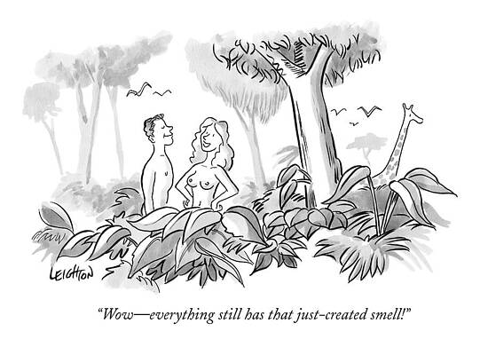 Adam Wall Art featuring the drawing Wow - Everything Still Has That Just-created by Robert Leighton