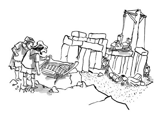 Construction Drawing - New Yorker February 23rd, 2009 by Sidney Harris