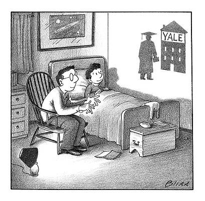 Father and Son Dreaming of Yale Wall Art