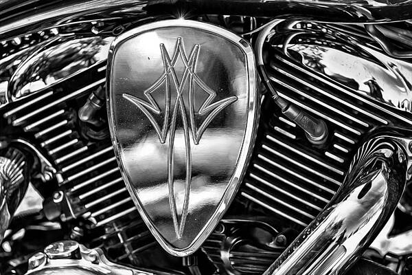 Black And White Wall Art featuring the photograph 2007 Vulcan 1600 Air Filter by Bill and Linda Tiepelman