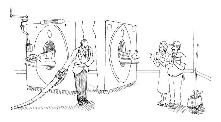 Bizarre MRI Machine Scenario Drawing
