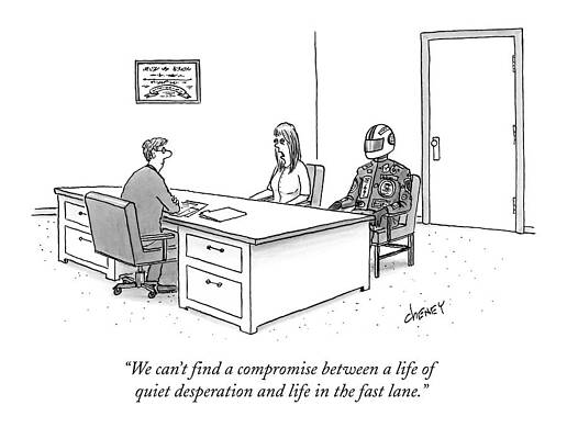 Fast Drawing - We Can't Find A Compromise Between A Life by Tom Cheney