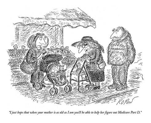 Toddler Drawing - I Just Hope That When Your Mother Is As Old by Edward Koren