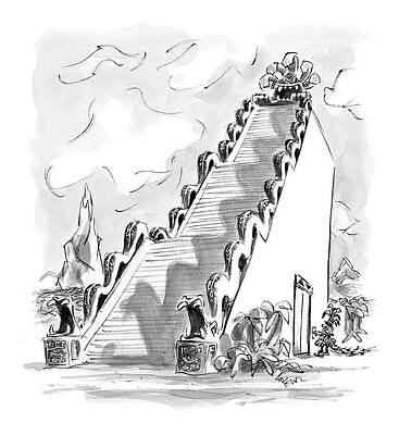 Temple Drawing - New Yorker June 12th, 2006 by Lee Lorenz