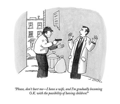 Alley Wall Art featuring the drawing Please, Don't Hurt Me - I Have A Wife, And I'm by Joe Dator