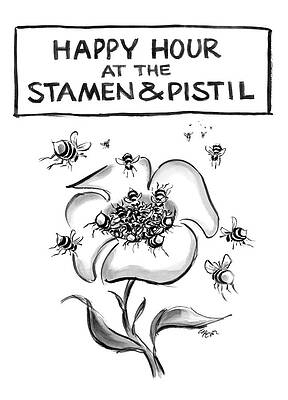 Bee Wall Art featuring the drawing New Yorker April 23rd, 2007 by Lee Lorenz