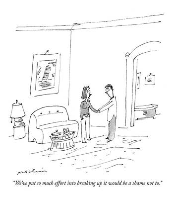 Break Wall Art featuring the drawing We've Put So Much Effort Into Breaking by Michael Maslin